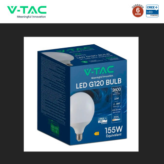 V-Tac VT-242 Lampadina LED E27 22W Globo G120 SMD Chip CREE