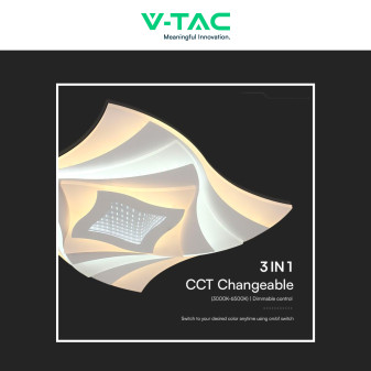 V-Tac Plafoniera LED a Superficie 75W SMD CCT 3in1 Dimmerabile