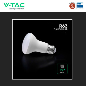 V-Tac VT-263 Lampadina LED E27 8,5W Reflector R63 SMD Chip CREE