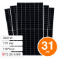 Immagine 1 - V-Tac Kit 17,98kW 31 Pannelli Solari Fotovoltaici Austa Osda 580W TIER 1 Monocristallini TOPCon IP68 - SKU 12295