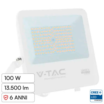 V-Tac VT-44101 Faro LED Faretto 100W SMD Chip CREE IP65