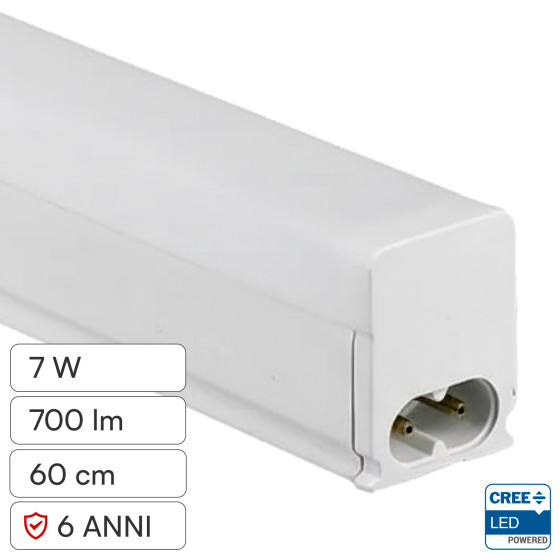 V-Tac VT-065 Plafoniera LED Lineare T5 7W SMD Chip CREE Linkabile