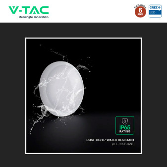 Plafoniera LED 20W SMD Chip CREE IP65 IK08 3in1 CCT V-Tac