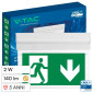 Immagine 1 - V-Tac VT-519-S Lampada LED per Uscita di Emergenza a Bandiera 2W SMD Chip CREE IP20 con Funzione SE+SA - SKU 836-6