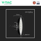 Immagine 6 - V-Tac VT-90202 Lampada Industriale LED UFO 120/150/200W SMD High Bay IP65 Color Changing CCT 3in1 - SKU 10467