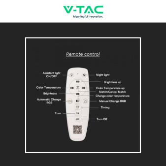 V-Tac VT-7962 Plafoniera LED a Superficie 130W SMD CCT Dimmerabile