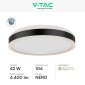 Immagine 2 - V-Tac VT-7758 Plafoniera LED a Superficie 42W SMD Dimmerabile Triac Colore Nero - SKU 6911