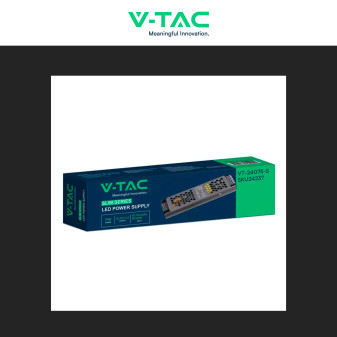 V-Tac VT-24075-S Alimentatore Led Slim 75W 24V 3,1A Per Uso Interno