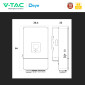 Immagine 5 - V-Tac Deye Inverter Trifase Ibrido On-Grid / Off-Grid 5kW IP65 Garanzia 10 Anni Display LCD - SKU 12654