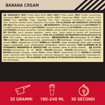 Gold Standard 100% Protein Biscotti Panna Optimum Nutrition