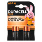 Immagine 1 - Duracell Plus Pile Alcaline Ministilo AAA MN2400 LR03 Micro 1,5V con Tecnologia Power Boost Actives - Confezione da 4 Batterie