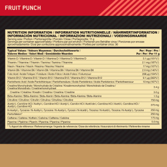 Creatian Pre-Workout Micronised Creatine Optimum Nutrition