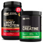 Immagine 1 - Optimum Nutrition Proteine Whey e Creatina Gold Standard 100% Whey Doppio Cioccolato 775g e Micronised Creatine 317g