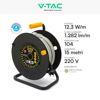 Velamp RibbON Striscia LED Avvolgibile 185W Monocolore SMD Chip 2835