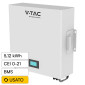 Immagine 1 - V-Tac VT-48100E-W Batteria BMS da Muro LiFePO4 51,2V 100Ah 5,12kWh per Inverter Impianto Fotovoltaico CEI 0-21 - SKU 11526