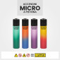 Immagine 2 - Clipper Micro Accendino a Pietrina Piccolo Ricaricabile con Fantasia Metallic Gradient 9 - Serie da 4 Accendini