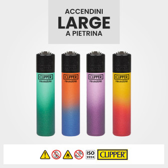 Clipper Large Accendino a Pietrina Metallic Gradient 9 4 Accendini