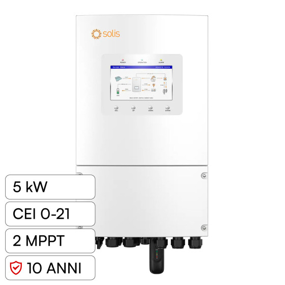 V-Tac Inverter Monofase Ibrido On-Grid / Off-Grid 5kW IP66