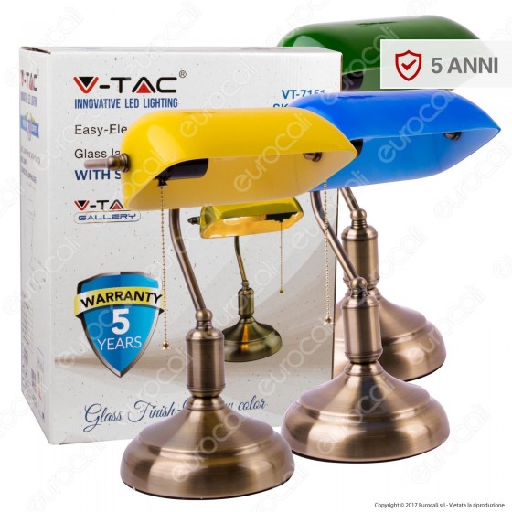 V-Tac VT-7151 Lampada da Tavolo Vintage con Portalampada per V-Tac VT-7151 Lampada da Tavolo Vintage con Portalampada per