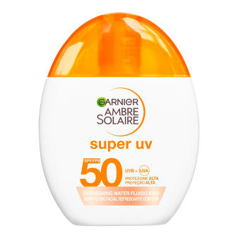 Garnier Ambre Solaire Super UV Glow SPF 50+ Fluido Viso Protettivo