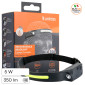 Immagine 1 - Uniross Torcia Frontale 350lm Ricaricabile con Cavo USB Fascia Regolabile Sensore di Movimento  - mod. ULSH07