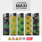 Immagine 2 - Prof Maxi Accendino Elettronico Grande Ricaricabile con Fantasia CBD - Box da 50 Accendini