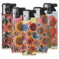 Immagine 1 - Prof Maxi Accendino Elettronico Turbo Grande Ricaricabile con Fantasia Flower Eyes - Serie da 5 Accendini
