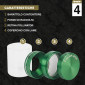 Immagine 3 - Champ High Grinder Tritatabacco 4 Parti in Vetro Trasparente e Metallo con Chiusura Magnetica e Vaschetta di Raccolta