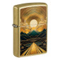 Immagine 1 - Zippo Accendino a Benzina Ricaricabile e Antivento con Fantasia Through the Mountains Design - mod. 47137