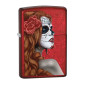 Immagine 1 - Zippo Accendino a Benzina Ricaricabile e Antivento con Fantasia Day of Dead Girl - mod. 28830