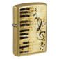 Immagine 1 - Zippo Accendino a Benzina Ricaricabile e Antivento con Fantasia Piano and Notes Design - mod. 46712