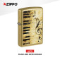 Immagine 2 - Zippo Accendino a Benzina Ricaricabile e Antivento con Fantasia Piano and Notes Design - mod. 46712