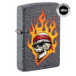 Immagine 1 - Zippo Accendino a Benzina Ricaricabile e Antivento con Fantasia Rick Rietveld Flaming Skull Design - mod. 46933