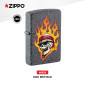 Immagine 2 - Zippo Accendino a Benzina Ricaricabile e Antivento con Fantasia Rick Rietveld Flaming Skull Design - mod. 46933