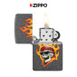 Immagine 5 - Zippo Accendino a Benzina Ricaricabile e Antivento con Fantasia Rick Rietveld Flaming Skull Design - mod. 46933