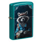 Immagine 1 - Zippo Accendino a Benzina Ricaricabile e Antivento con Fantasia Raccoon Hiker Design - mod. 47130