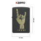 Immagine 4 - Zippo Accendino a Benzina Ricaricabile e Antivento con Fantasia Rock on Design - mod. 47008