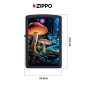 Immagine 4 - Zippo Accendino a Benzina Ricaricabile e Antivento con Fantasia Glowing Mushroom Design - mod. 46947