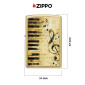Immagine 4 - Zippo Accendino a Benzina Ricaricabile e Antivento con Fantasia Piano and Notes Design - mod. 46712