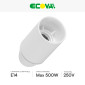 Immagine 11 - Ecova Portalampada per Lampadine E14 in Plastica Liscia Attacco con Morsetto a Vite Colore Bianco - mod. 83240