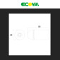 Immagine 13 - Ecova Portalampada per Lampadine E14 in Plastica Liscia Attacco con Morsetto a Vite Colore Bianco - mod. 83240