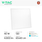Immagine 4 - V-Tac VT-61041 Pannello LED Quadrato 60x60 40W SMD a Incasso - SKU 24141 / 24142