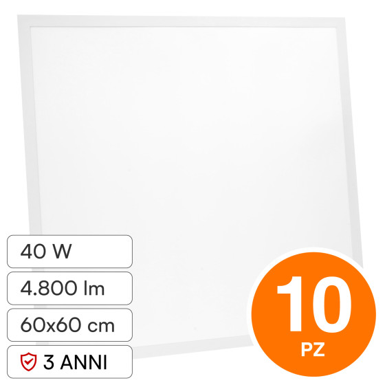 V-Tac VT-61041 10 Pannelli LED SMD Quadrato 60x60 40W