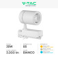 Immagine 5 - V-Tac VT-4536 Faretto LED da Binario 35W Track Light COB Colore Bianco - SKU 211255 / 211256 / 211257