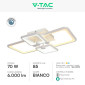 Immagine 2 - V-TAC VT-7718 Plafoniera LED a Superficie 70W SMD Changing Color CCT Dimmerabile con Telecomando Colore Bianco - SKU 23395