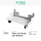 Immagine 2 - V-Tac Base con Ruote per Batteria Colore Bianco - SKU 12711