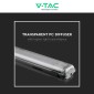 Immagine 10 - V-Tac VT-15022 Plafoniera LED IP65 con 2 Tubi T8 G13 da 120cm Colore Grigio Scuro - SKU 6388 / 6400