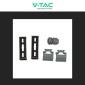 Immagine 14 - V-Tac VT-15022 Plafoniera LED IP65 con 2 Tubi T8 G13 da 120cm Colore Grigio Scuro - SKU 6388 / 6400
