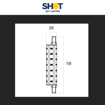 Bot Lighting Lampadina LED R7s 20W SMD Tubolare