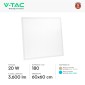 Immagine 4 - V-Tac VT-61020 Pannello LED Quadrato 60x60 20W SMD a Incasso - SKU 24280 / 24281